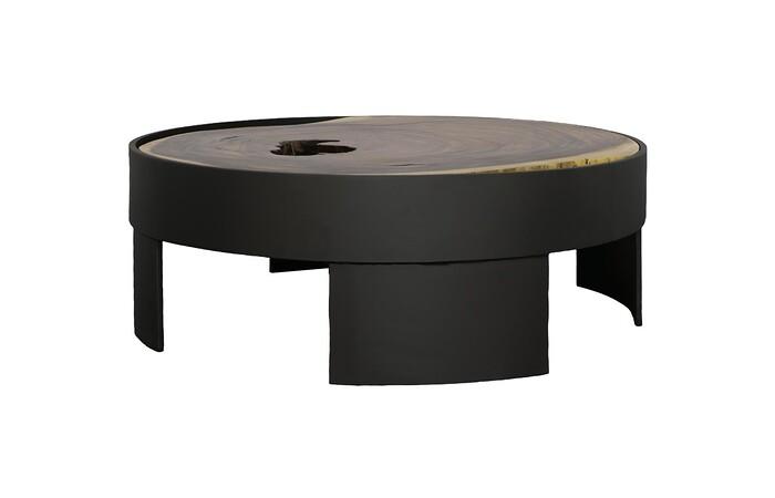 Framed Coffee Table, Round, Open Base, Large
