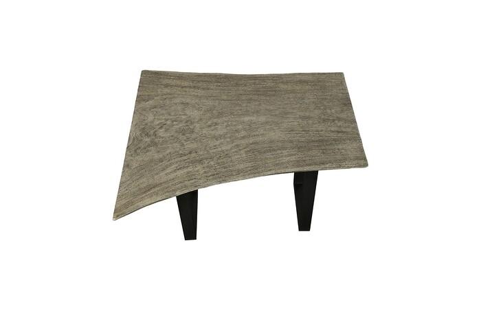 Origins Desk, Gray Stone, Satin Black Legs