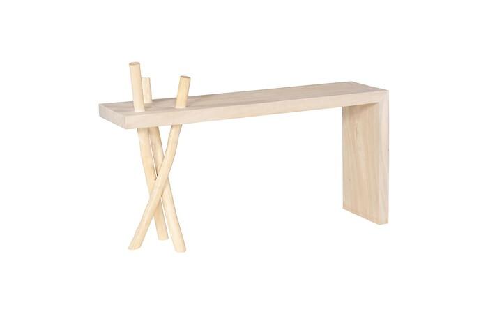 Branch Waterfall Console Table, Bleached