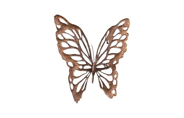 Butterfly Wall Art, SM, Copper/Black, Metal