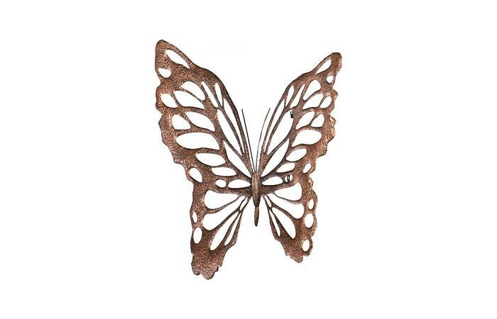 Butterfly Wall Art, LG, Copper/Black, Metal