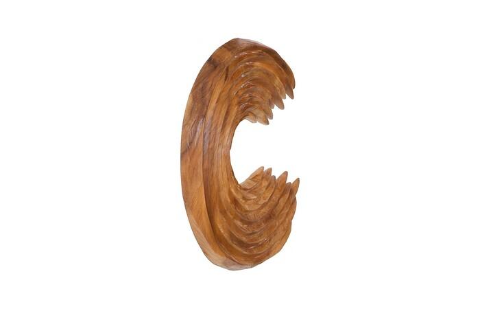 Swoop Wall Art, Natural Wood, Small