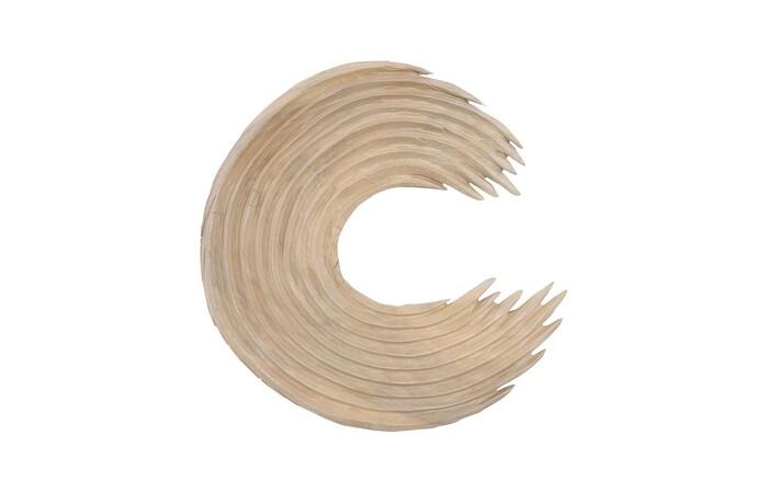 Swoop Wall Art, Bleached Wood, Large