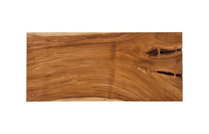 Origins Dining Table, Straight Edge, Natural, Satin Black Legs