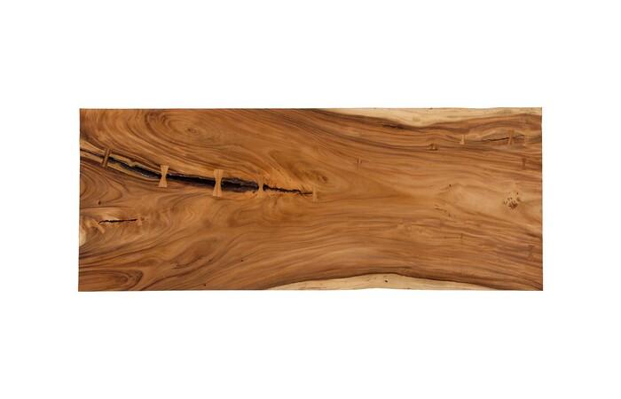 Origins Dining Table, Straight Edge, Natural, Satin Black Legs