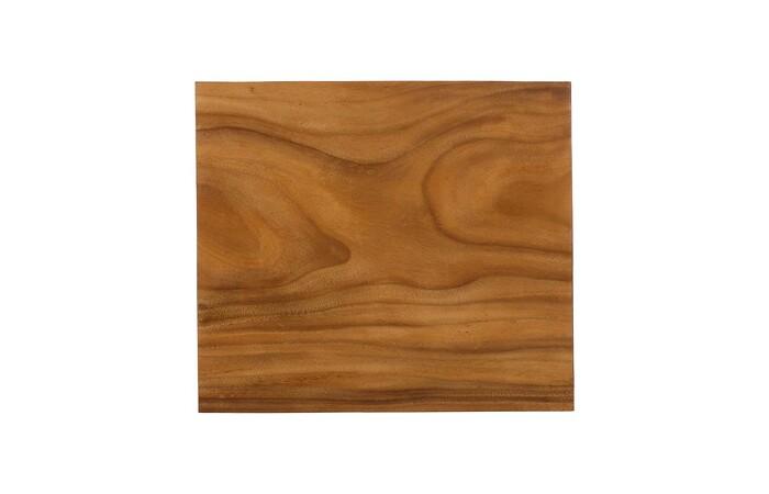 Waterfall Side Table, w/ Shelf, Natural