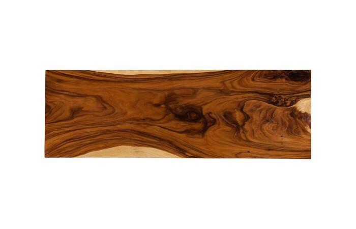 Origins Dining Table, Straight Edge, Natural, Satin Black Legs
