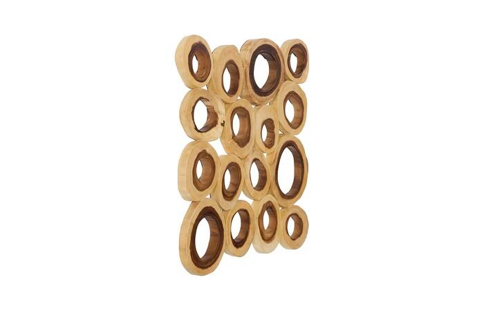Chuleta Rings Wall Art, Chamcha Wood, Square, LG