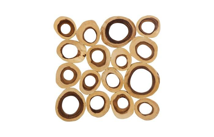 Chuleta Rings Wall Art, Chamcha Wood, Square, LG