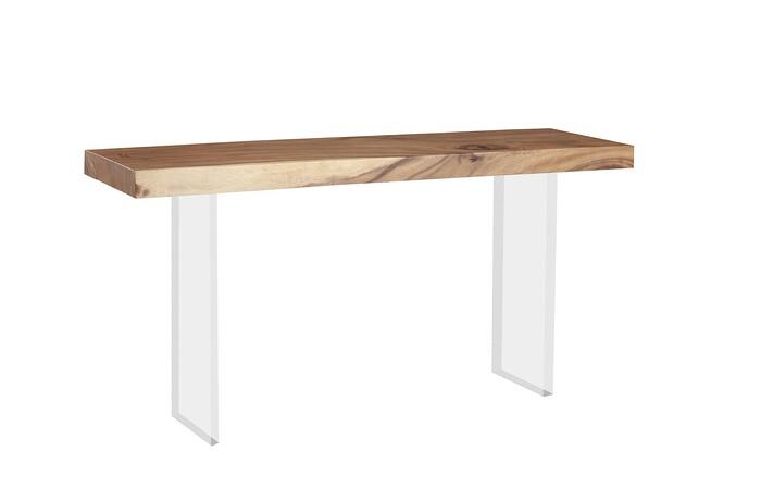 Floating Console Table, Acrylic Legs 