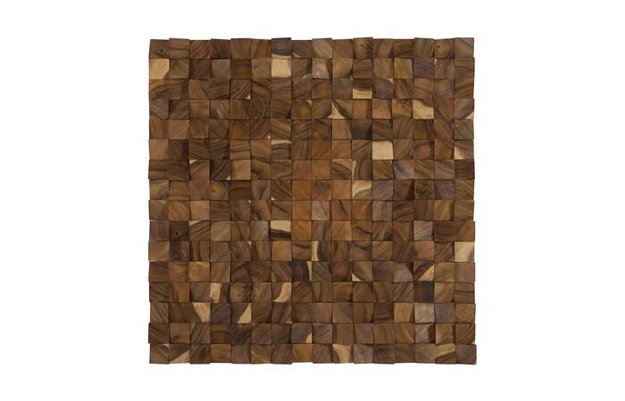 Blocks Wall Art, Chamcha Wood, Natural, LG