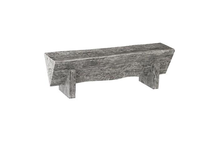 Triangle Bench, Gray Stone