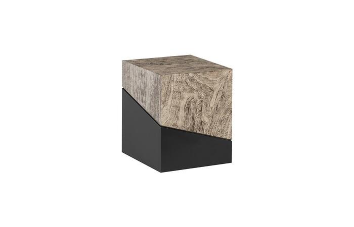 Geometry Stool, Gray Stone