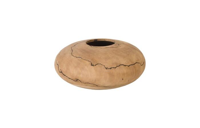 Lightning Vase, Mango Wood, Low 13"-14"Dia