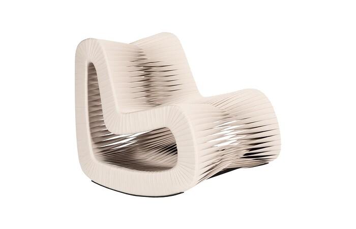 Seat Belt Rocking Chair, Beige/Beige