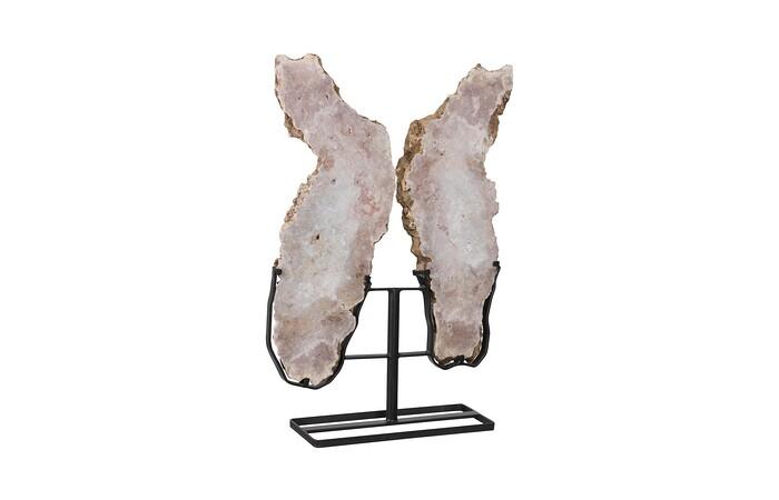 Pink Amethyst on Stand, Butterfly, LG